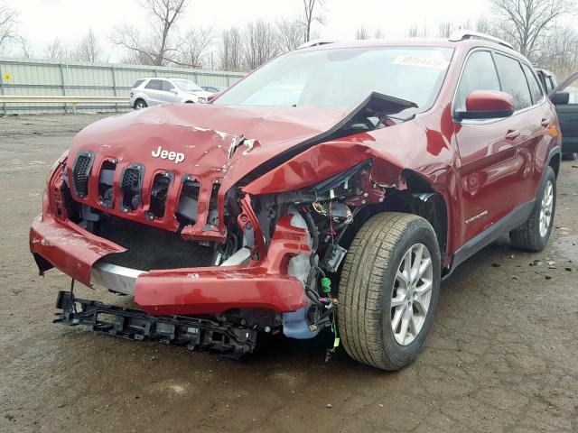 1C4PJMCS0GW284561 - 2016 JEEP CHEROKEE L BURGUNDY photo 2