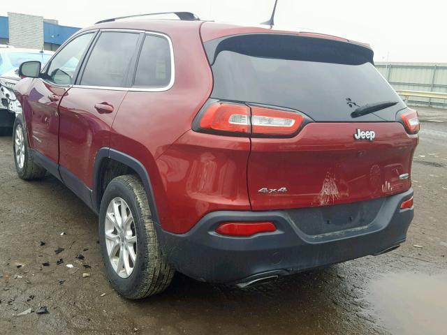 1C4PJMCS0GW284561 - 2016 JEEP CHEROKEE L BURGUNDY photo 3