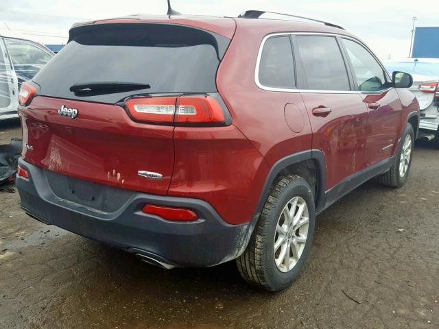 1C4PJMCS0GW284561 - 2016 JEEP CHEROKEE L BURGUNDY photo 4