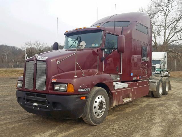 1XKADU8X76J109368 - 2006 KENWORTH CONSTRUCTI BURGUNDY photo 2