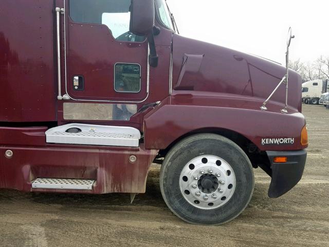 1XKADU8X76J109368 - 2006 KENWORTH CONSTRUCTI BURGUNDY photo 9