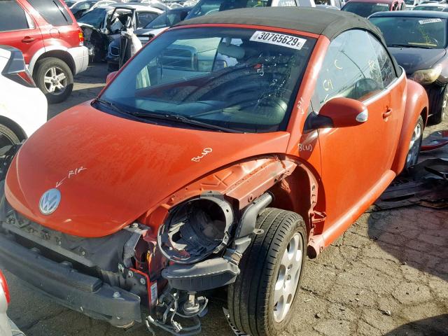 3VWCK21Y13M314262 - 2003 VOLKSWAGEN NEW BEETLE წითელი ფოტო 2