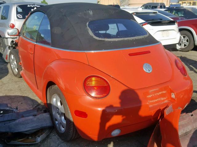 3VWCK21Y13M314262 - 2003 VOLKSWAGEN NEW BEETLE წითელი ფოტო 3