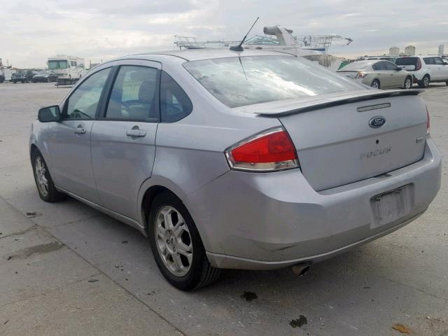 1FAHP36N09W118052 - 2009 FORD FOCUS SES SILVER photo 3