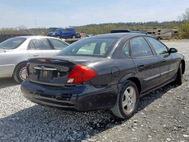 1FAHP56S22G272294 - 2002 FORD TAURUS SEL BLACK photo 4