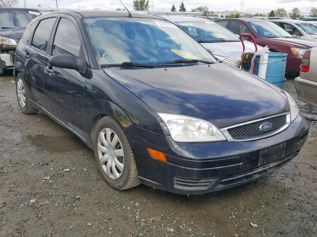 1FAHP37N07W344555 - 2007 FORD FOCUS ZX5 BLACK photo 1