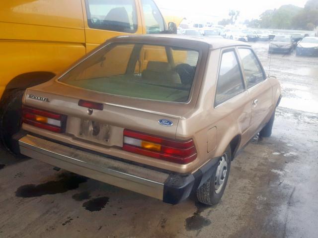 1FABP3197GW329164 - 1986 FORD ESCORT L GOLD photo 4