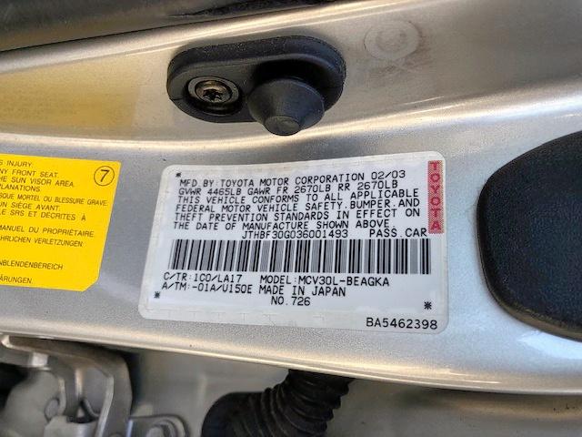 JTHBF30G036001493 - 2003 LEXUS ES 300 GRAY photo 10