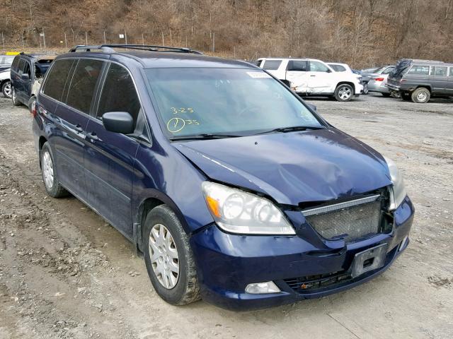 5FNRL38246B079205 - 2006 HONDA ODYSSEY LX BLUE photo 1