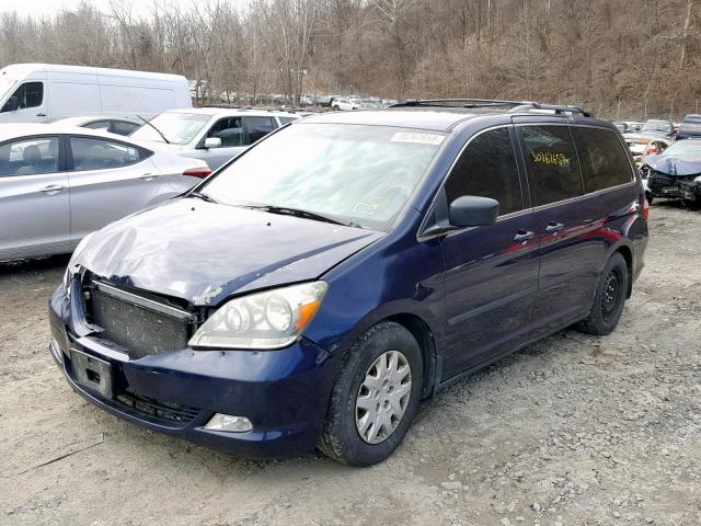 5FNRL38246B079205 - 2006 HONDA ODYSSEY LX BLUE photo 2