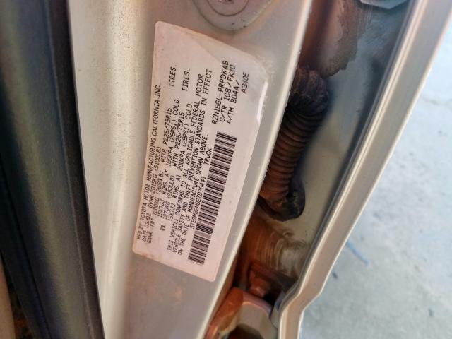 5TEGM92N02Z070441 - 2002 TOYOTA TACOMA DOUBLE CAB PRERUNNER  photo 10