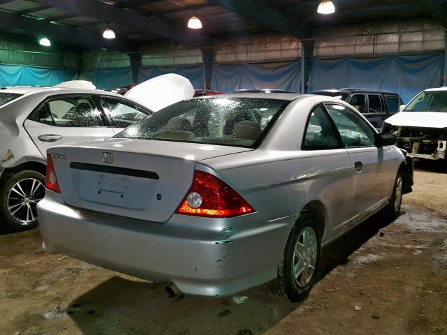 1HGEM22395L004455 - 2005 HONDA CIVIC DX V SILVER photo 4