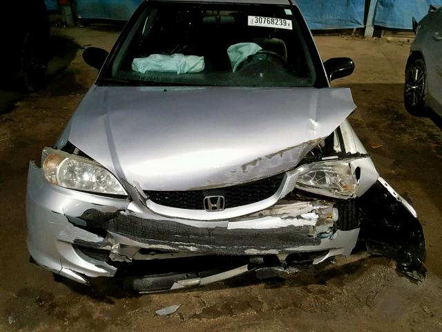 1HGEM22395L004455 - 2005 HONDA CIVIC DX V SILVER photo 7