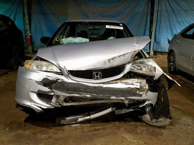 1HGEM22395L004455 - 2005 HONDA CIVIC DX V SILVER photo 9