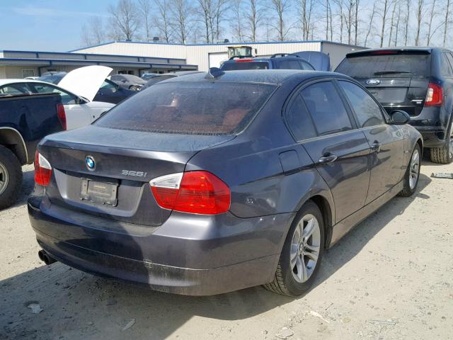 WBAVC57528NK78227 - 2008 BMW 328 I SULE GRAY photo 4