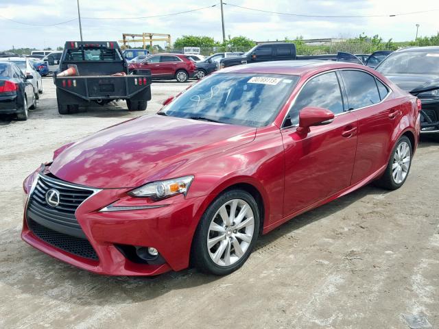 JTHBF1D24F5048233 - 2015 LEXUS IS 250 RED photo 2