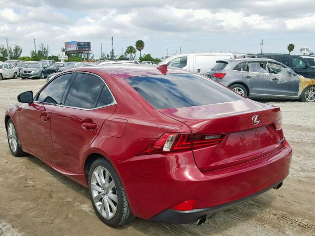 JTHBF1D24F5048233 - 2015 LEXUS IS 250 RED photo 3