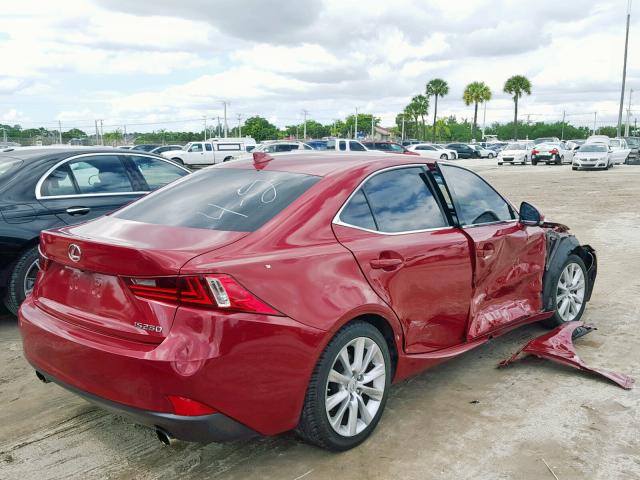 JTHBF1D24F5048233 - 2015 LEXUS IS 250 RED photo 4