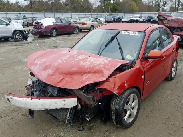 JM1BK123251347721 - 2005 MAZDA 3 S RED photo 2