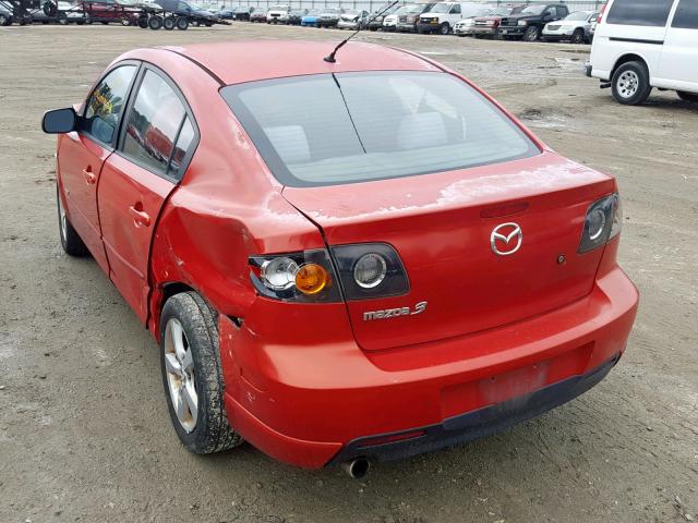 JM1BK123251347721 - 2005 MAZDA 3 S RED photo 3