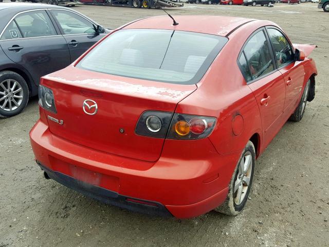 JM1BK123251347721 - 2005 MAZDA 3 S RED photo 4