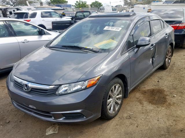 19XFB2F93CE304960 - 2012 HONDA CIVIC EXL GRAY photo 2