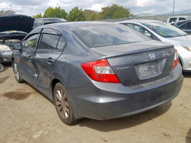 19XFB2F93CE304960 - 2012 HONDA CIVIC EXL GRAY photo 3