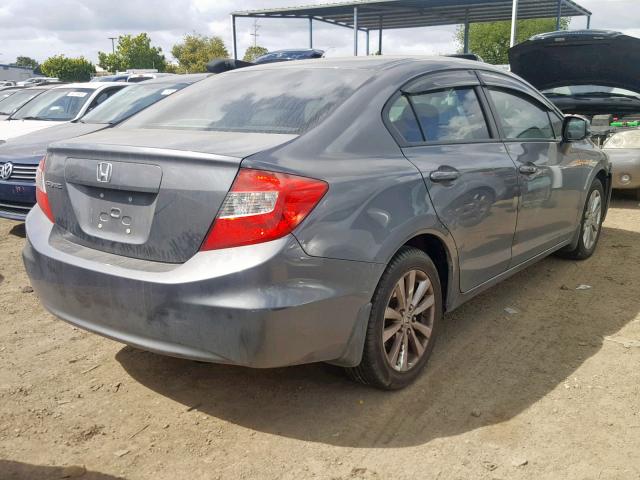 19XFB2F93CE304960 - 2012 HONDA CIVIC EXL GRAY photo 4