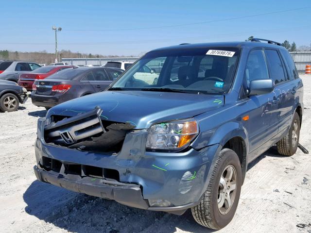 5FNYF18328B036825 - 2008 HONDA PILOT SE TEAL photo 2