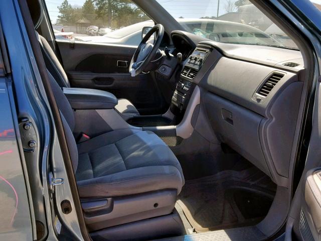 5FNYF18328B036825 - 2008 HONDA PILOT SE TEAL photo 5