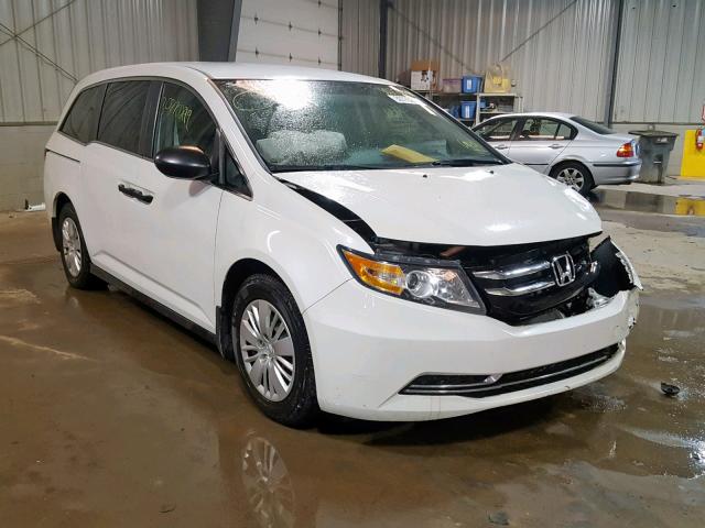 5FNRL5H25EB116448 - 2014 HONDA ODYSSEY LX WHITE photo 1