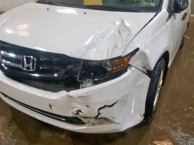 5FNRL5H25EB116448 - 2014 HONDA ODYSSEY LX WHITE photo 9