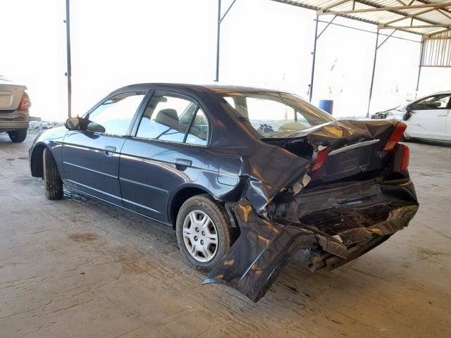 2HGES16261H528266 - 2001 HONDA CIVIC DX BLACK photo 3