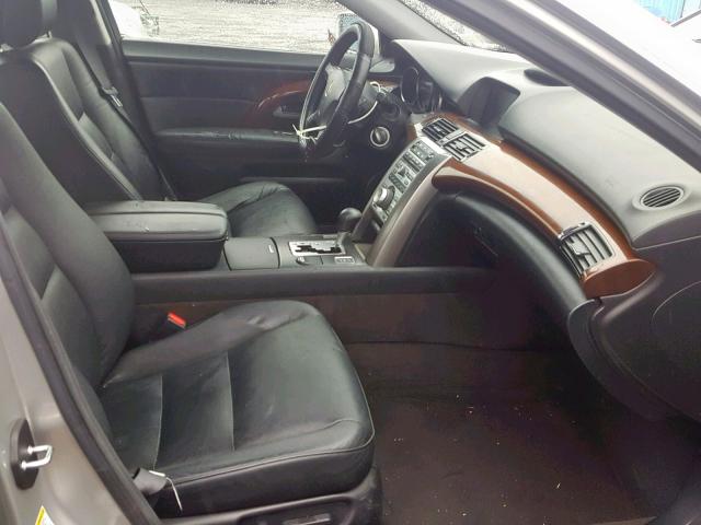 JH4KB16515C008690 - 2005 ACURA RL SILVER photo 5