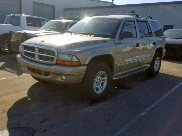 1D4HS48NX3F517976 - 2003 DODGE DURANGO SL BEIGE photo 2