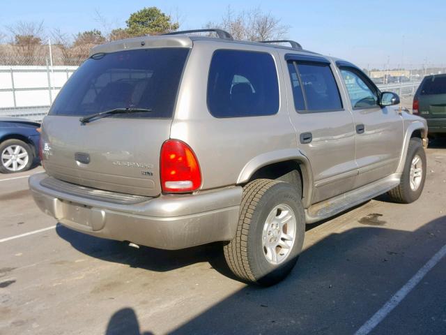 1D4HS48NX3F517976 - 2003 DODGE DURANGO SL BEIGE photo 4