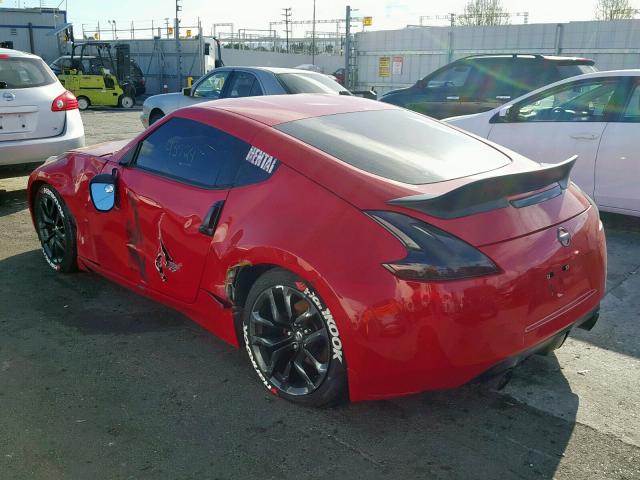 JN1AZ4EH2FM443965 - 2015 NISSAN 370Z BASE RED photo 3