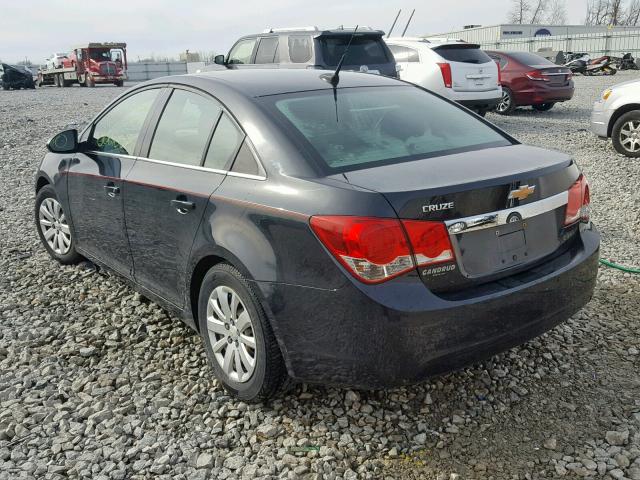 1G1PC5SH8B7212203 - 2011 CHEVROLET CRUZE LS BLACK photo 3