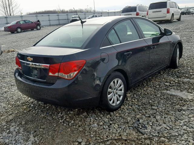 1G1PC5SH8B7212203 - 2011 CHEVROLET CRUZE LS BLACK photo 4