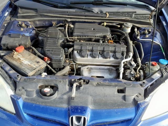 1HGES16365L025144 - 2005 HONDA CIVIC DX V BLUE photo 7