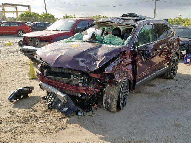 5LMTJ3DH1HUL04401 - 2017 LINCOLN MKC RESERV BURGUNDY photo 2