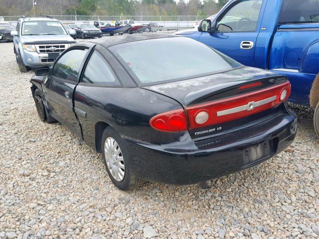 1G1JF12F737131764 - 2003 CHEVROLET CAVALIER L BLACK photo 3