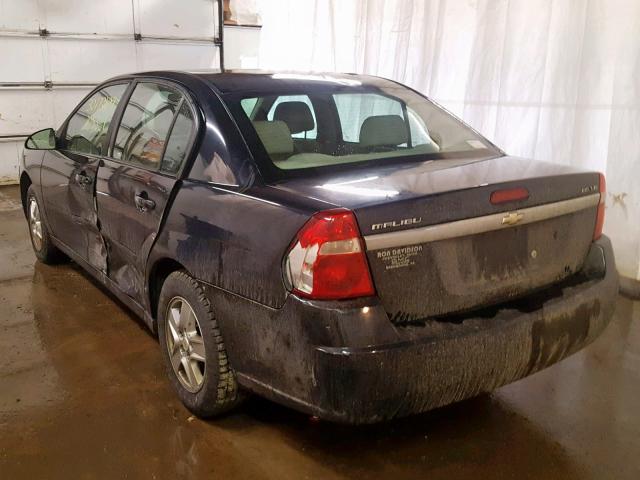 1G1ZT52865F263928 - 2005 CHEVROLET MALIBU LS BLACK photo 3