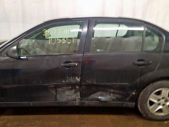 1G1ZT52865F263928 - 2005 CHEVROLET MALIBU LS BLACK photo 9