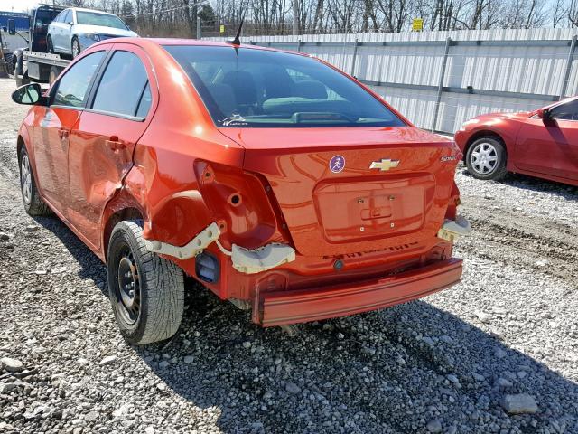 1G1JB5SH5D4112332 - 2013 CHEVROLET SONIC LS 红色 照片 3