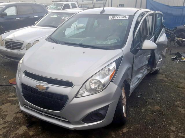 KL8CD6S92DC618739 - 2013 CHEVROLET SPARK 1LT SILVER photo 2