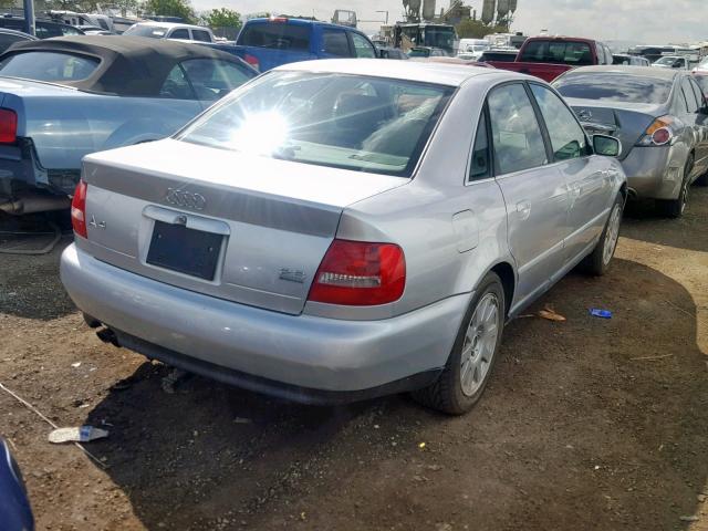 WAUDH28D8YA060642 - 2000 AUDI A4 2.8 QUA SILVER photo 4