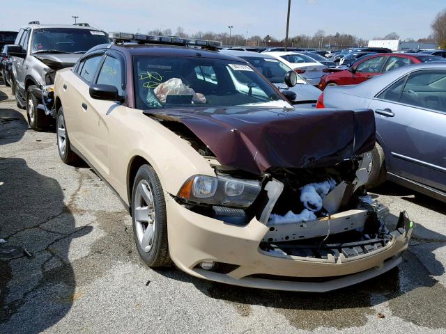 2C3CDXAT6DH686134 - 2013 DODGE CHARGER PO BROWN photo 1