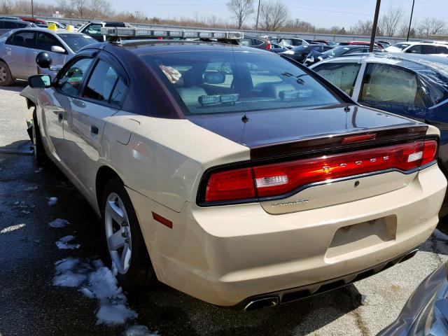 2C3CDXAT6DH686134 - 2013 DODGE CHARGER PO BROWN photo 3
