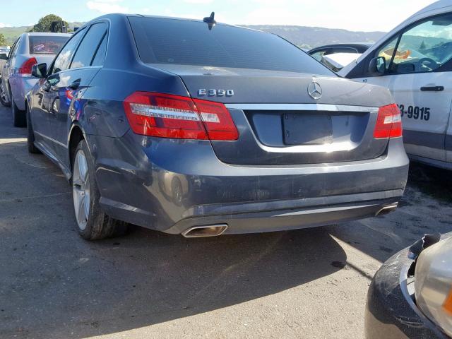 WDDHF5GB1BA387229 - 2011 MERCEDES-BENZ E 350 GRAY photo 3